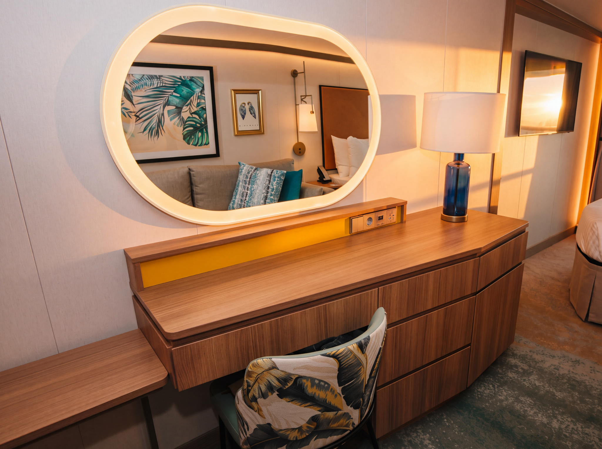 Clean enhanced hotel vanity image with improved lighting