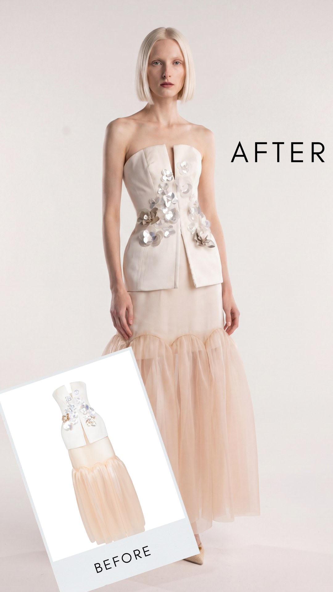 Before and after fashion visual transformation